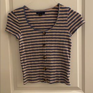 An American Eagle Yellow and Blue Top